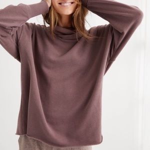 Aerie fleece turtleneck in relic